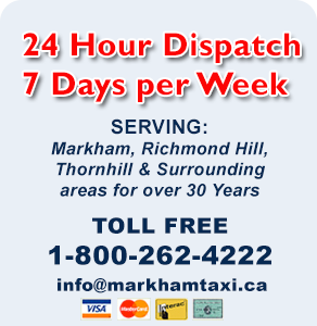 Markham Taxi and Limousine service | 24 Hour Dispatch 7 Days per Week